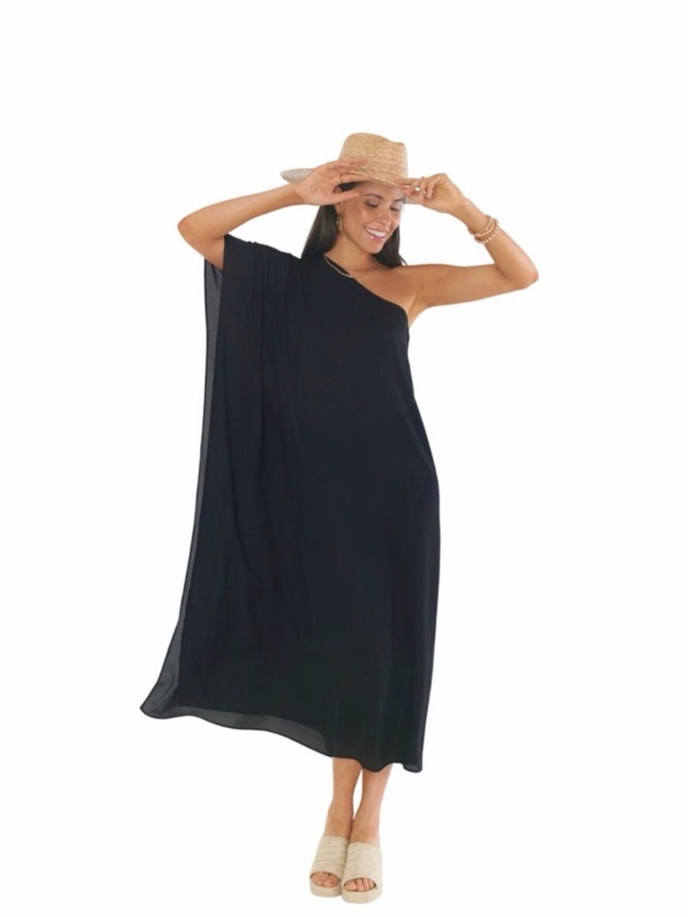 Show Me Your MuMu Tropez Maci kaftan one shoulder